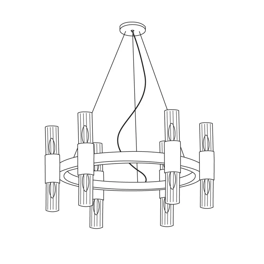 Lustre Kolarz en verre GIRO Gold