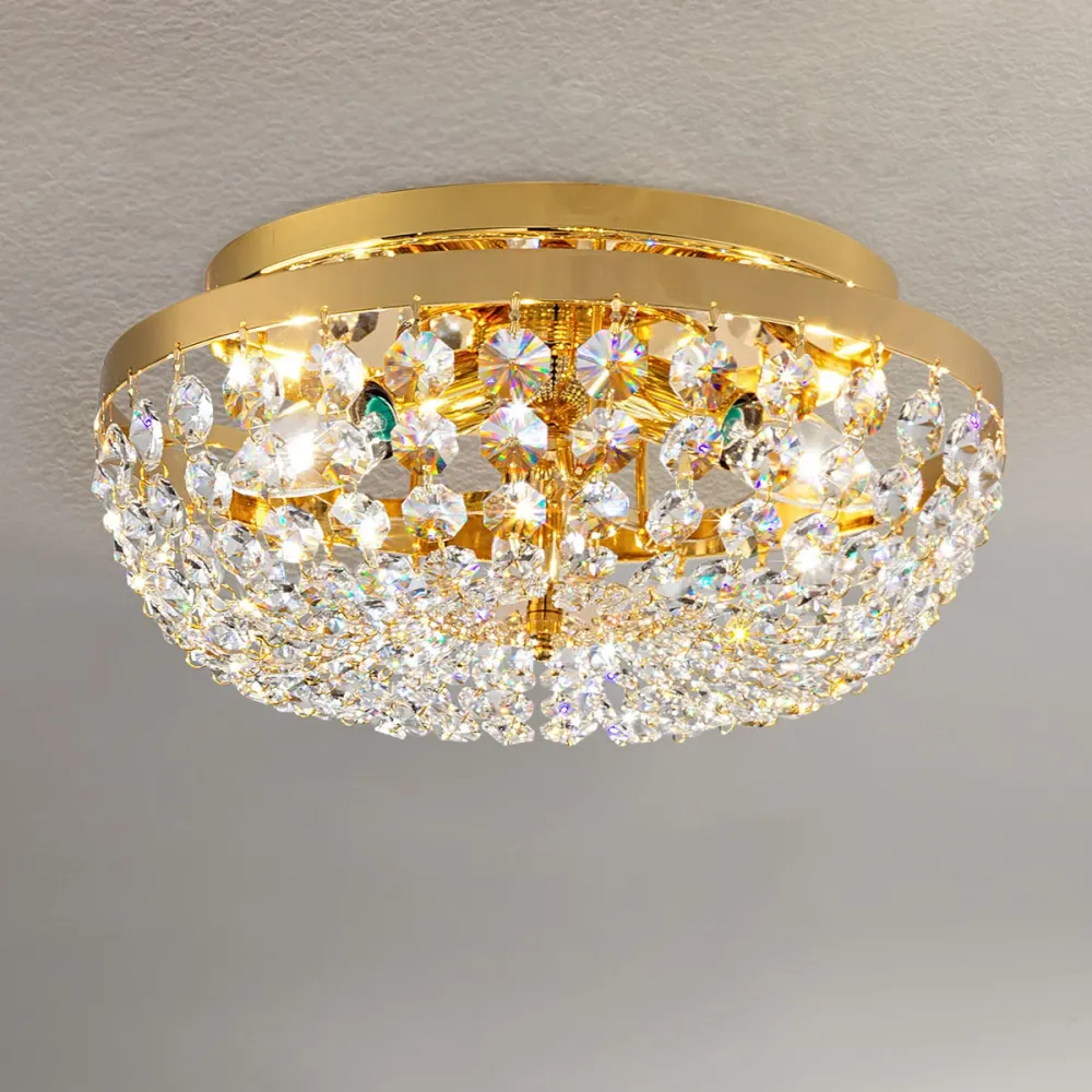 Plafonnier encastré Kolarz SCHÖNBRUNN cristal doré