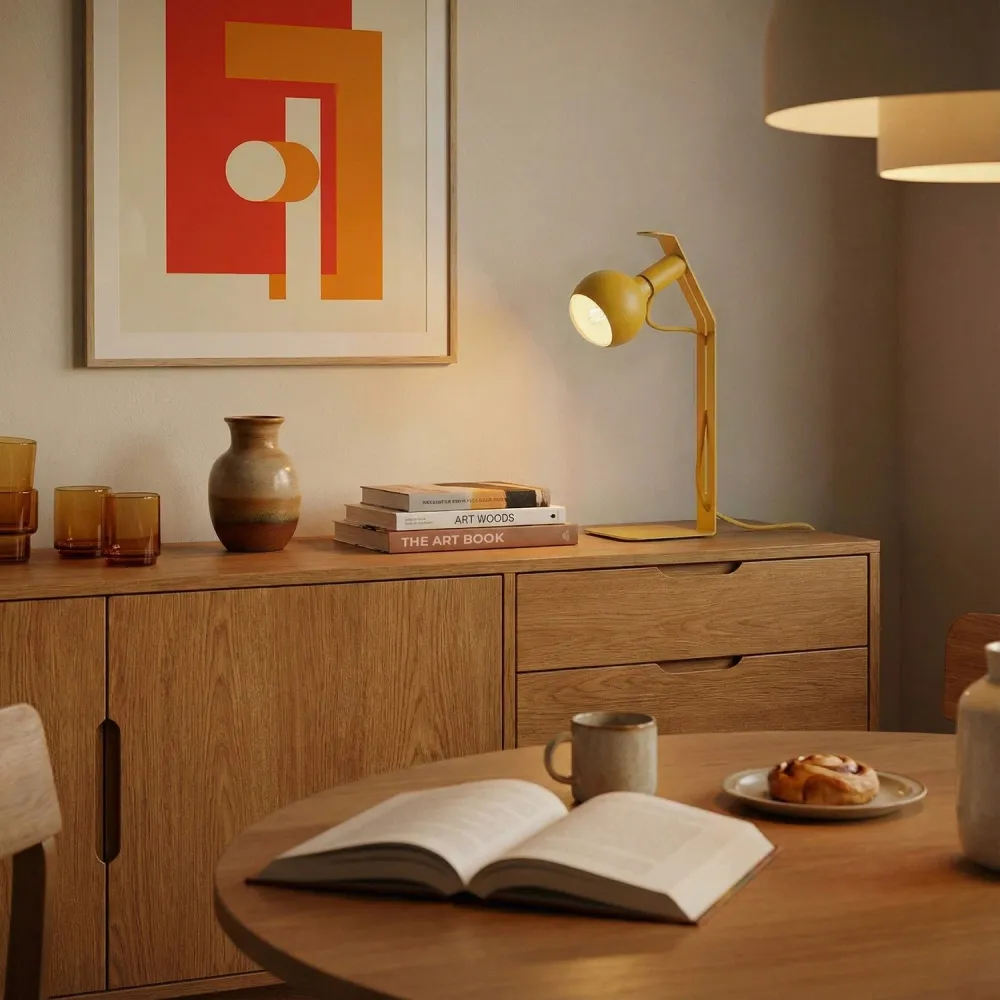 Koso Lucia - Lampe de table avec fiche UK - Jaune