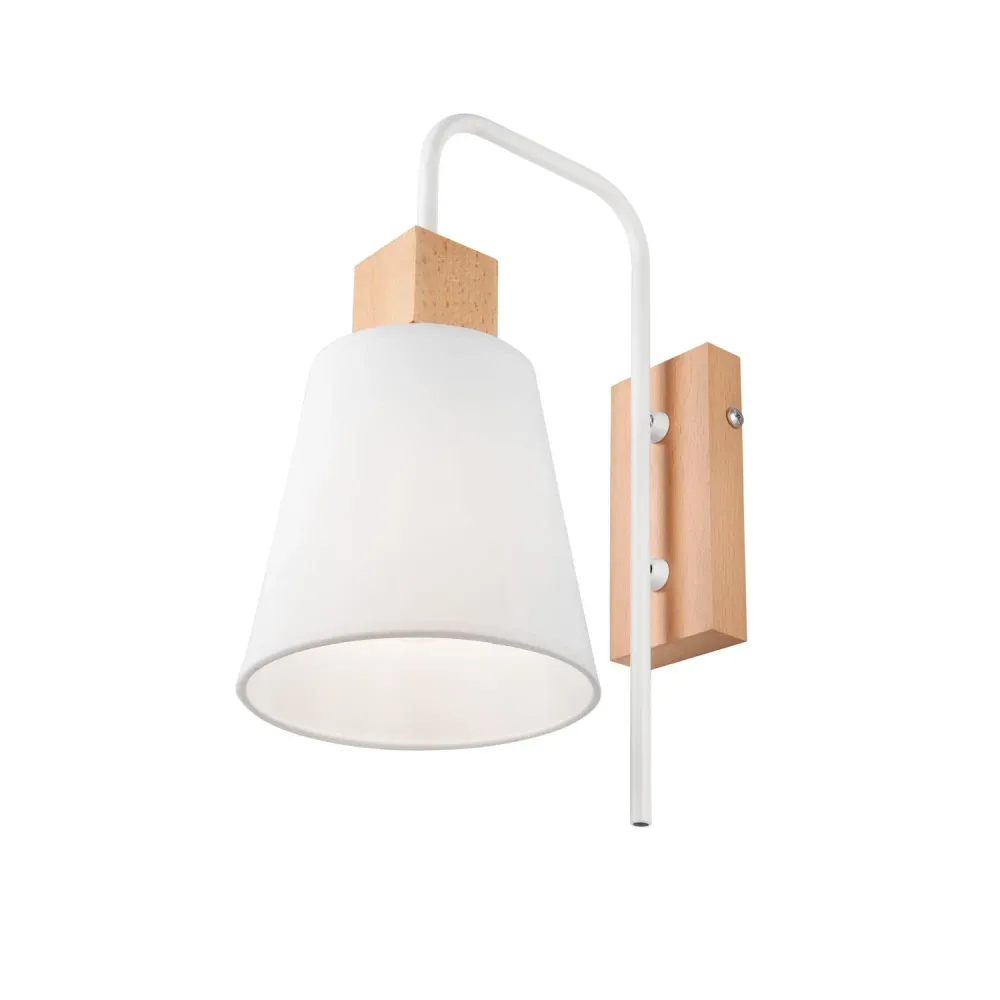 Applique murale Lamkur Enrico en acier blanc E27 H 33 cm