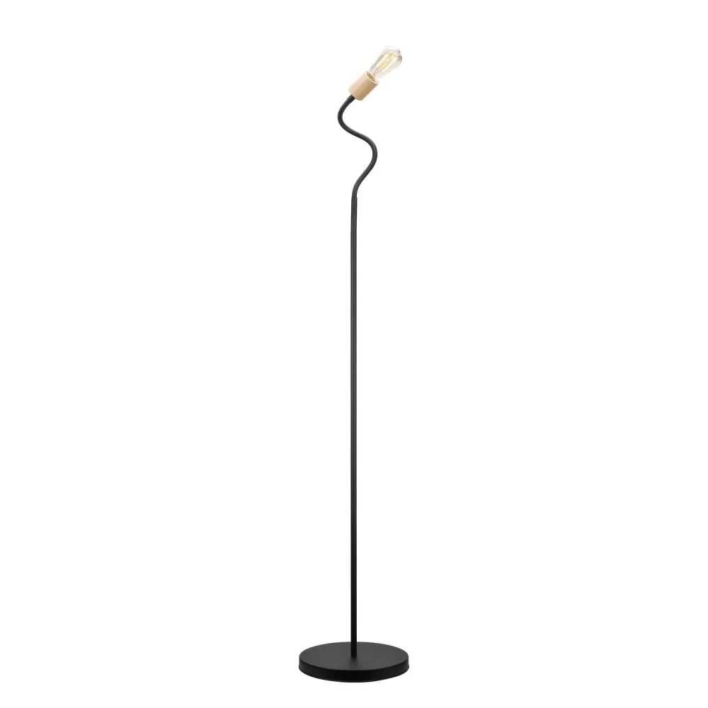 Lampadaire Lamkur Cameron en acier noir E27 H 140 cm