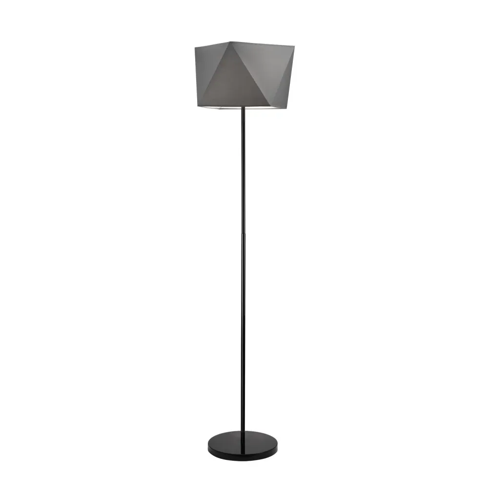 Lampadaire Lamkur Carla gris acier E27 H 170 cm Grey