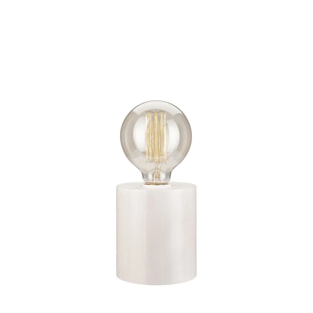 Lampe de table Lamkur en bois clair, douille E27, hauteur 11,5 cm Light