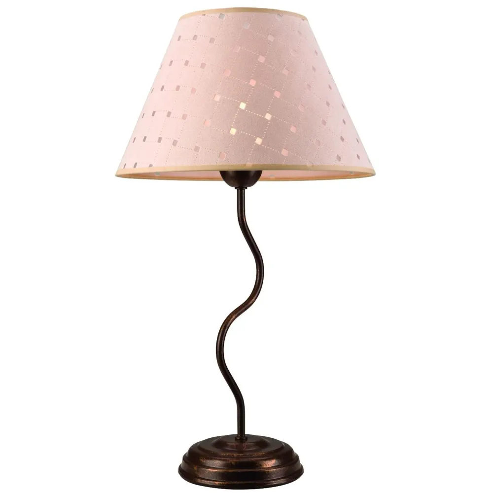 Lampe de table Lamkur Fabrizio brun acier E27 H 52 cm Brown