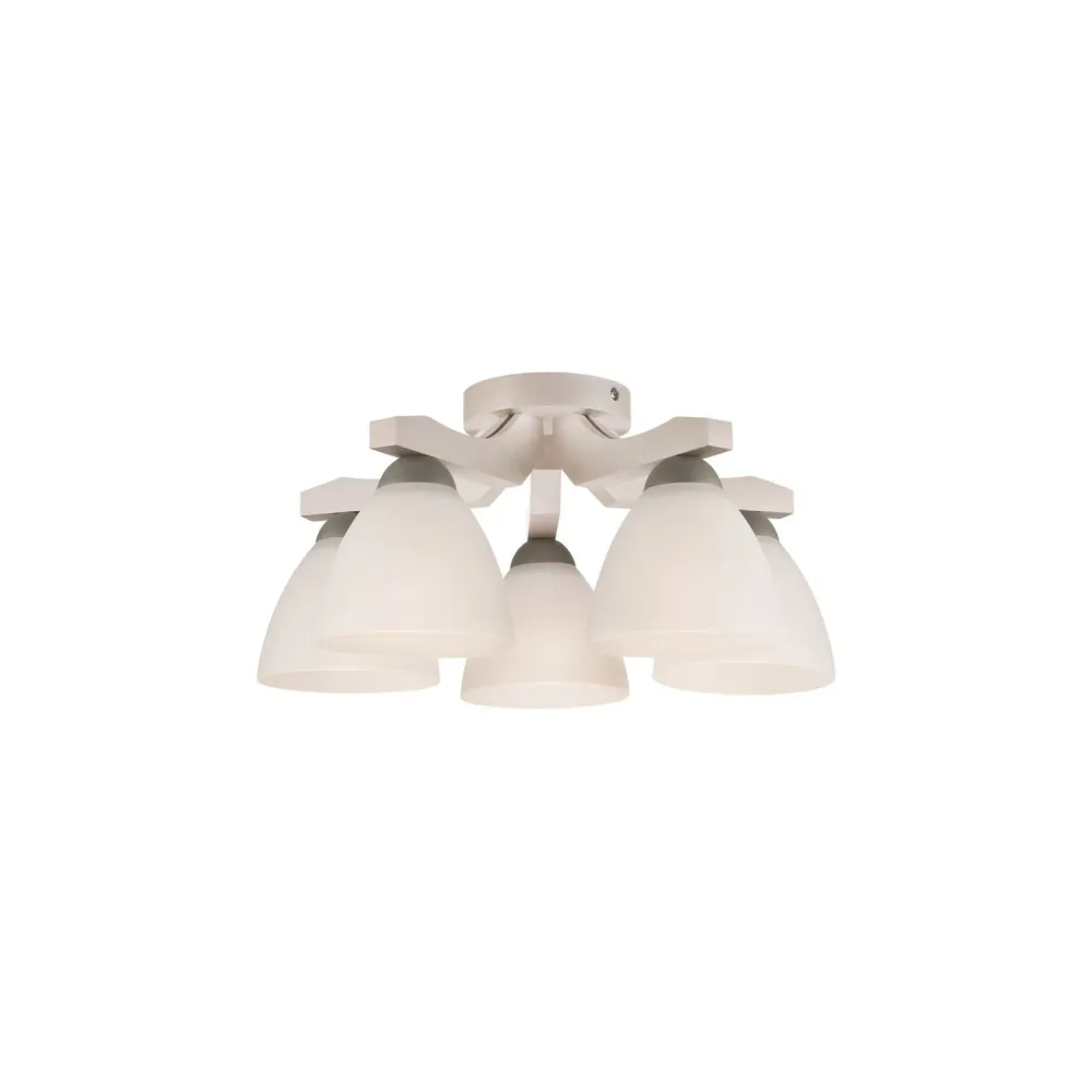 Suspension Lamkur Adriano en acier blanc E27 H 21 cm White
