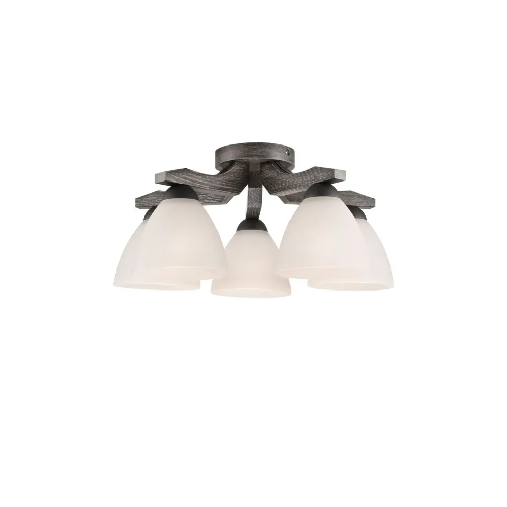 Suspension Lamkur Adriano en acier blanc E27 H 21 cm White