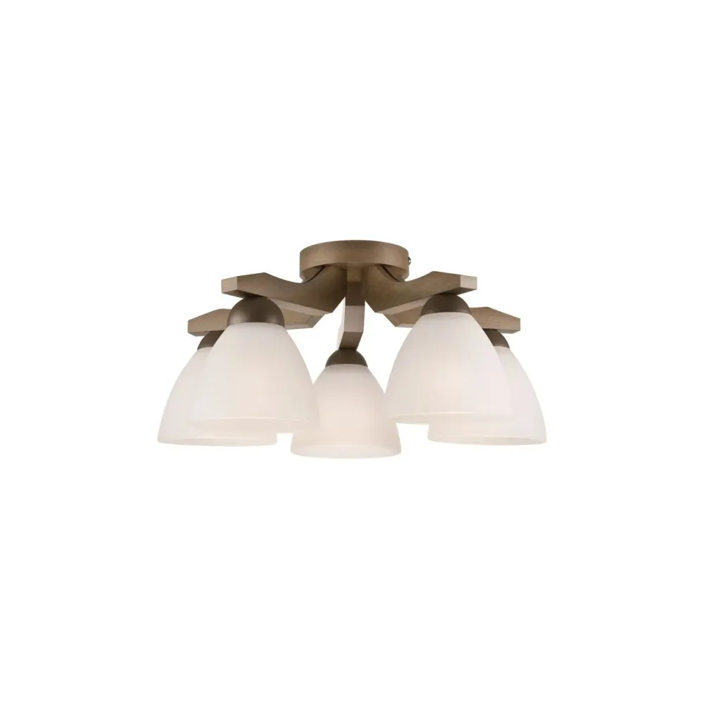 Suspension Lamkur Adriano en acier blanc E27 H 21 cm White