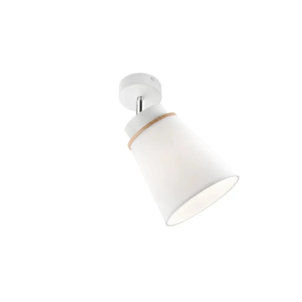 Suspension Lamkur Agustino en acier blanc E27 H 26,5 cm