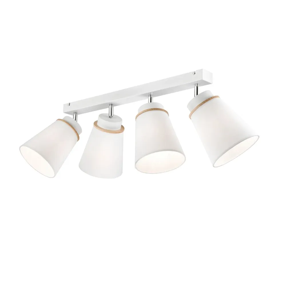 Suspension Lamkur Agustino en acier blanc E27 H 25,6 cm