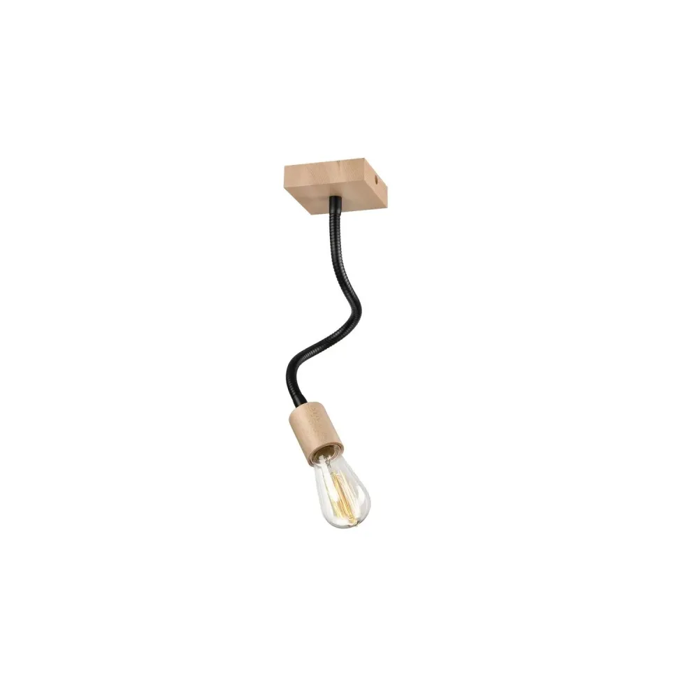 Suspension Lamkur Cameron en acier noir E27 H cm