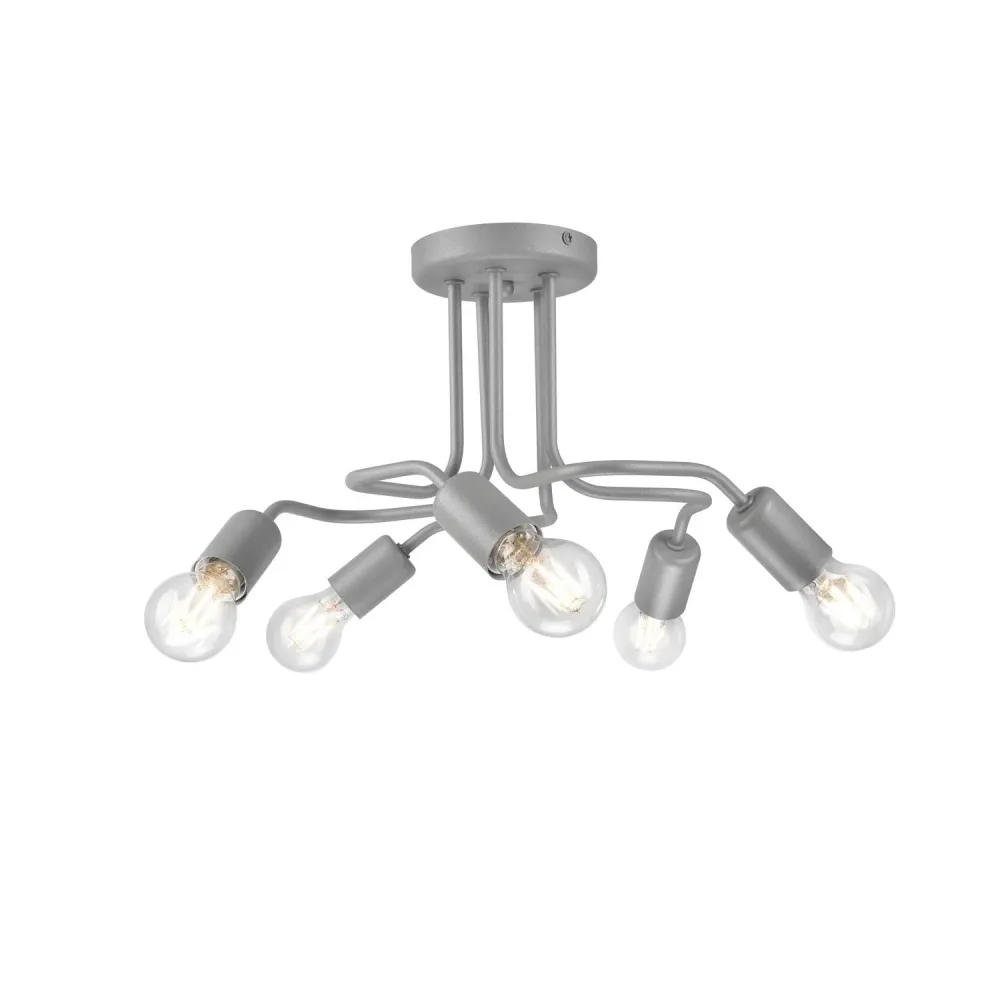 Suspension Lamkur Charlie en acier blanc E27 H 26 cm White