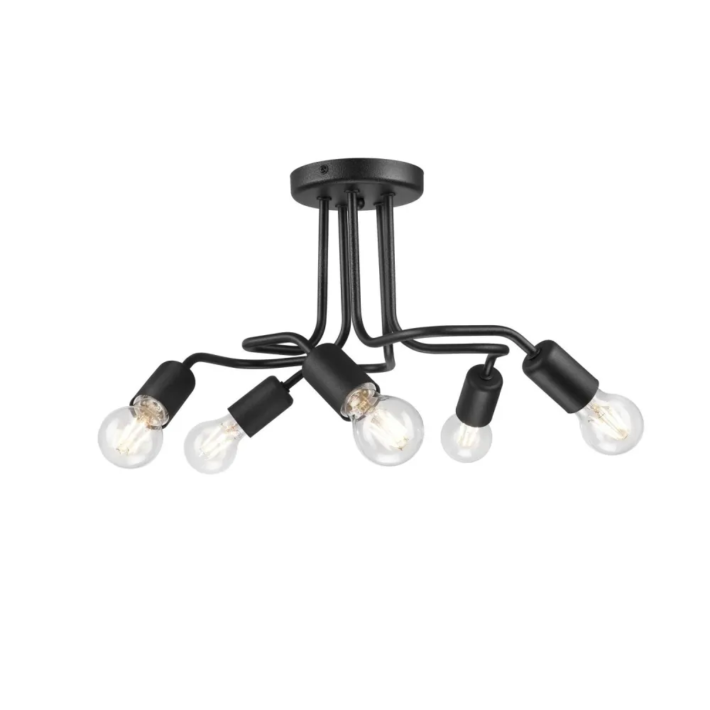 Suspension Lamkur Charlie en acier blanc E27 H 26 cm White