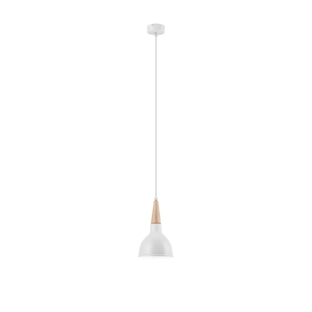 Suspension Lamkur Francesca en acier blanc E27 H 105 cm White