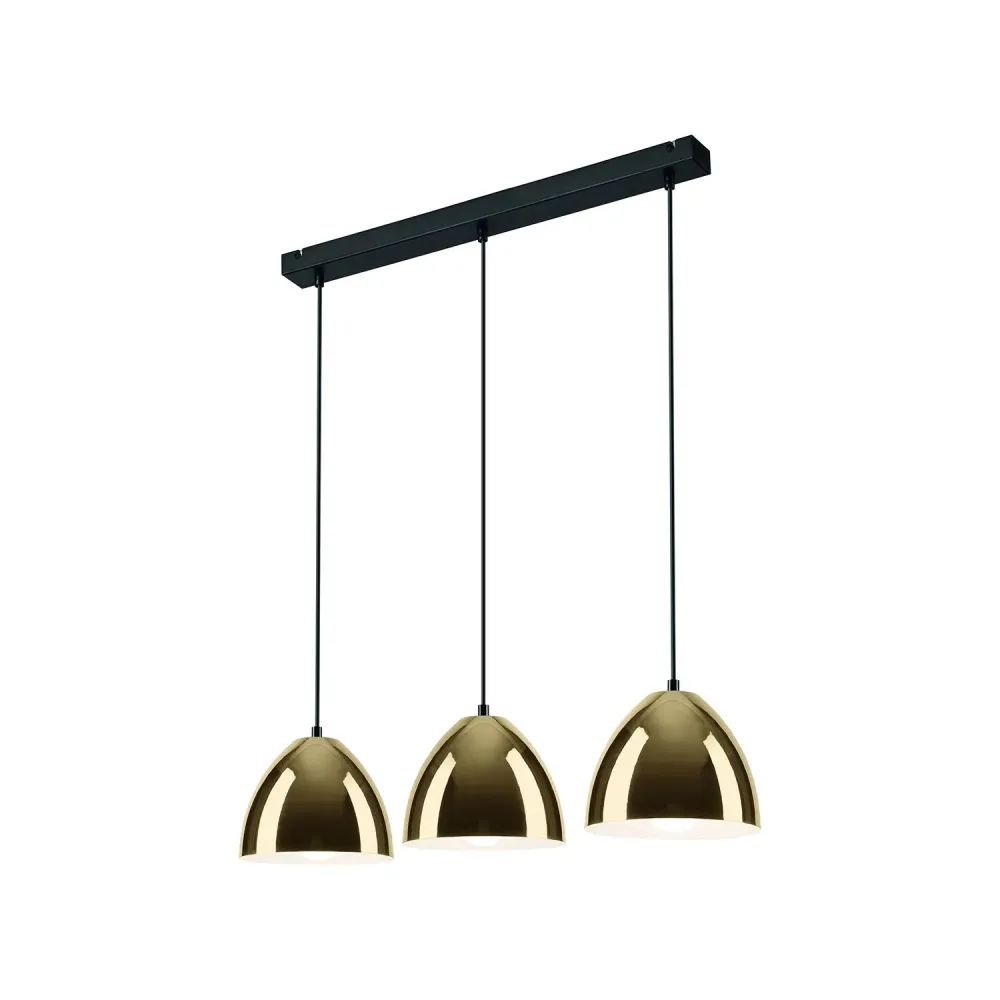 Suspension Lamkur Mia en acier chromé E27 H 83 cm Chrome