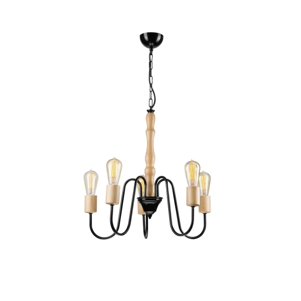 Suspension Lamkur Norah en acier blanc E27 H 83 cm White