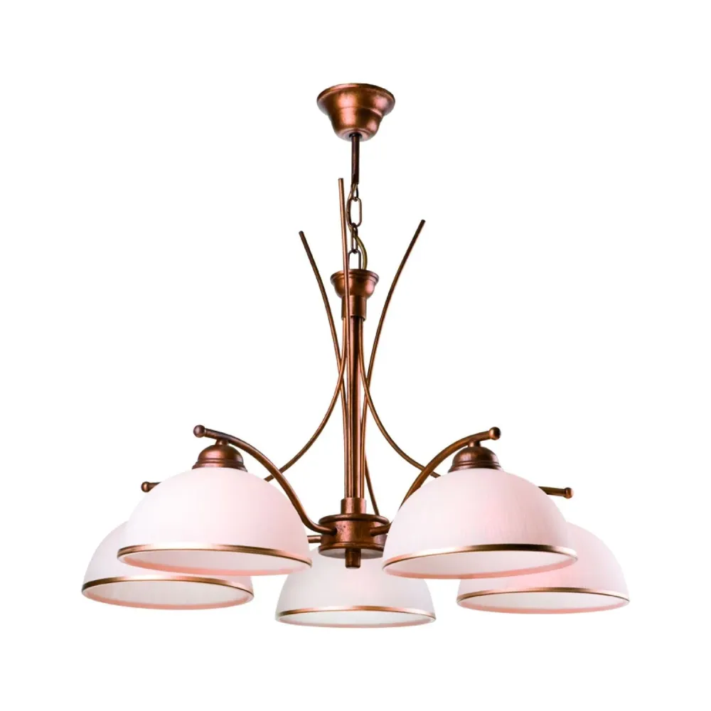 Suspension Lamkur Patrycja acier marron E27 H 63 cm