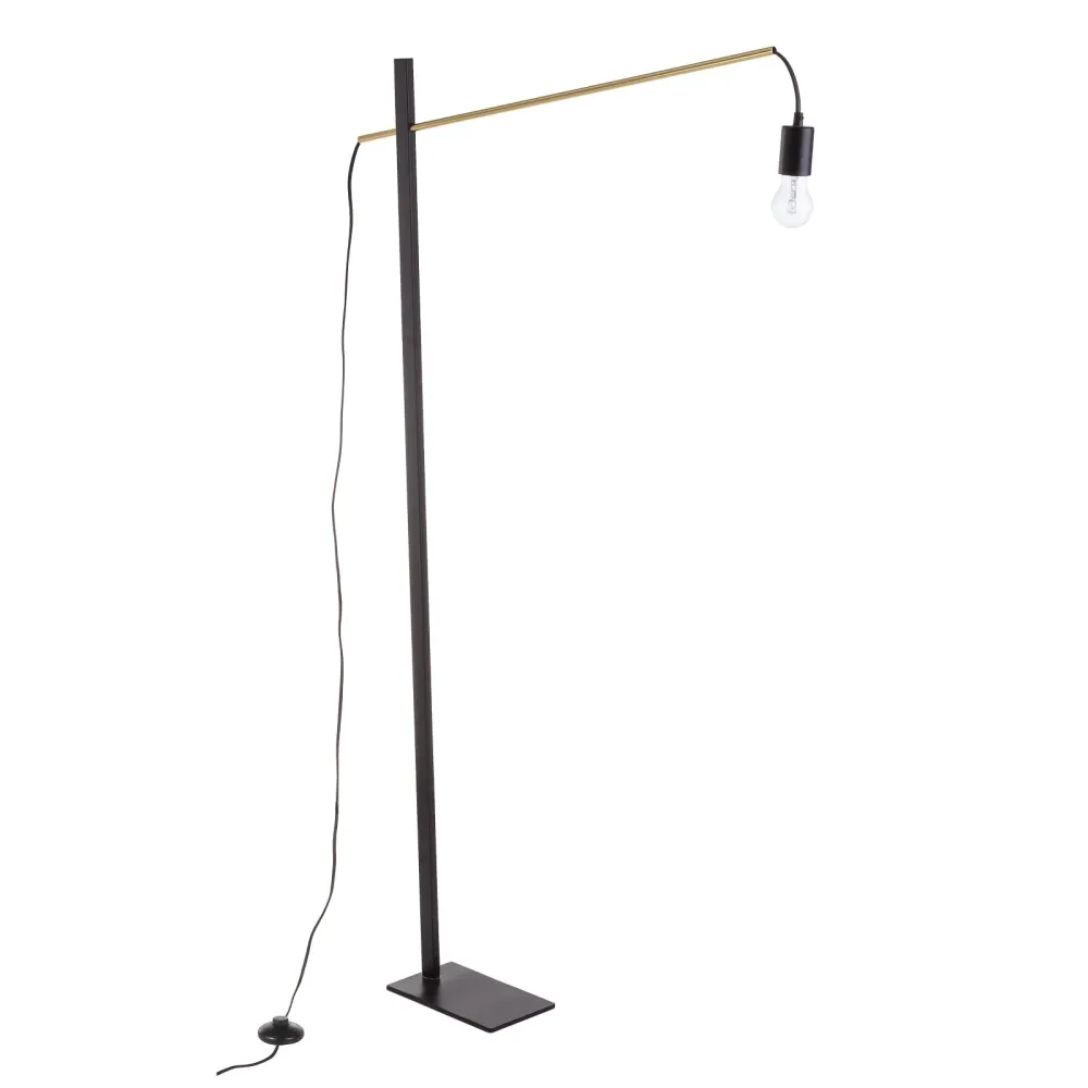Lampadaire "Carter" noir en acier h 150 cm
