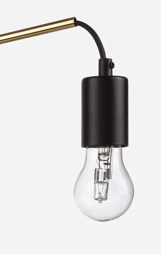 Lampadaire "Carter" noir en acier h 150 cm