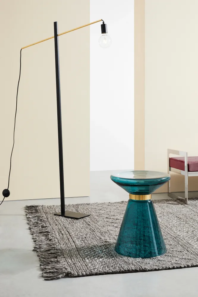 Lampadaire "Carter" noir en acier h 150 cm