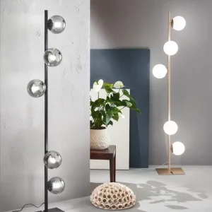 Lampadaire Cinquante or mat pt-monile/nero