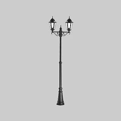 Lampadaire 'Ermes' à 2 lumières noires