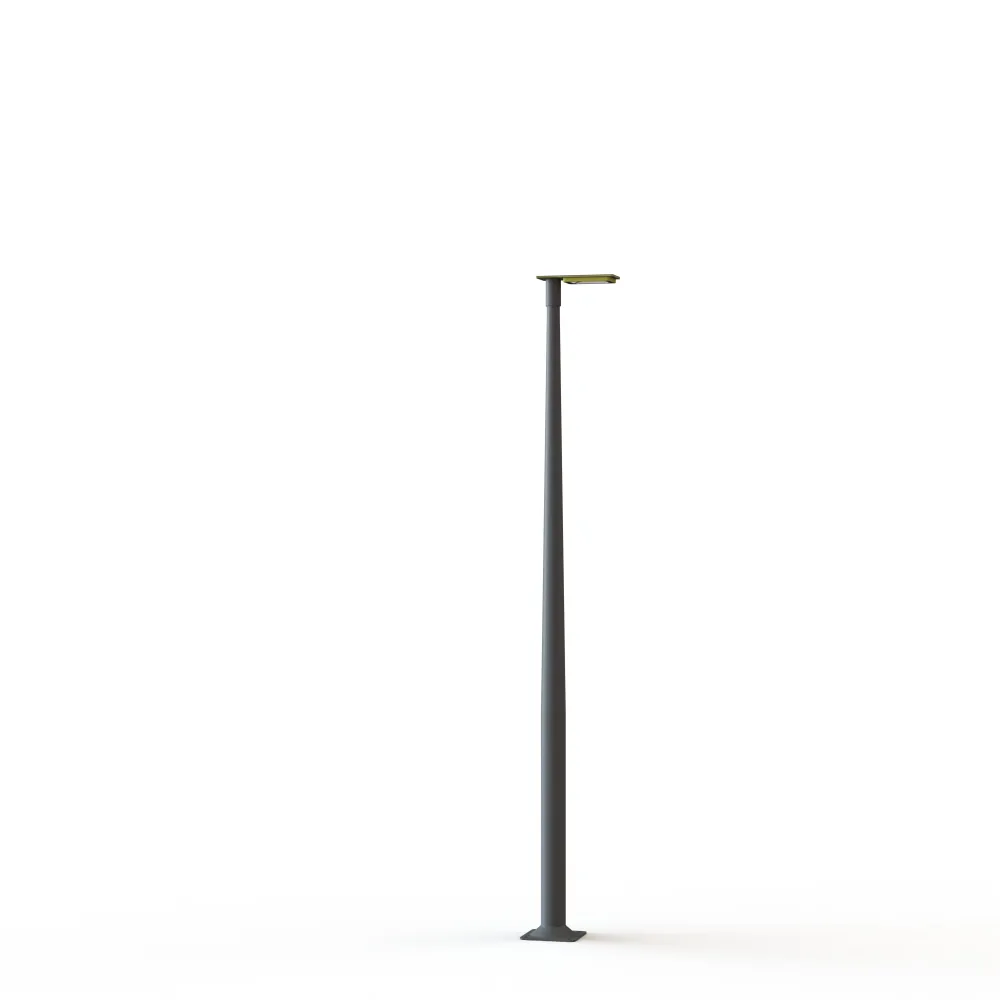 Lampadaire Hector N°2 LED asym 35W 3000K Dali Jaune soufre 068 support Gris 107 182318068