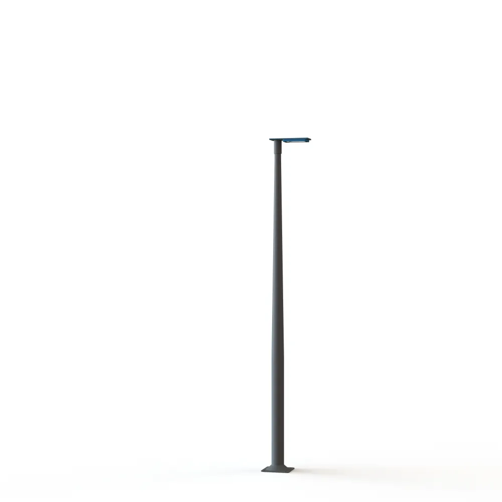 Lampadaire Hector N°2 LED Sym 26W 2700K Bleu 134, Support Gris 107 182337134
