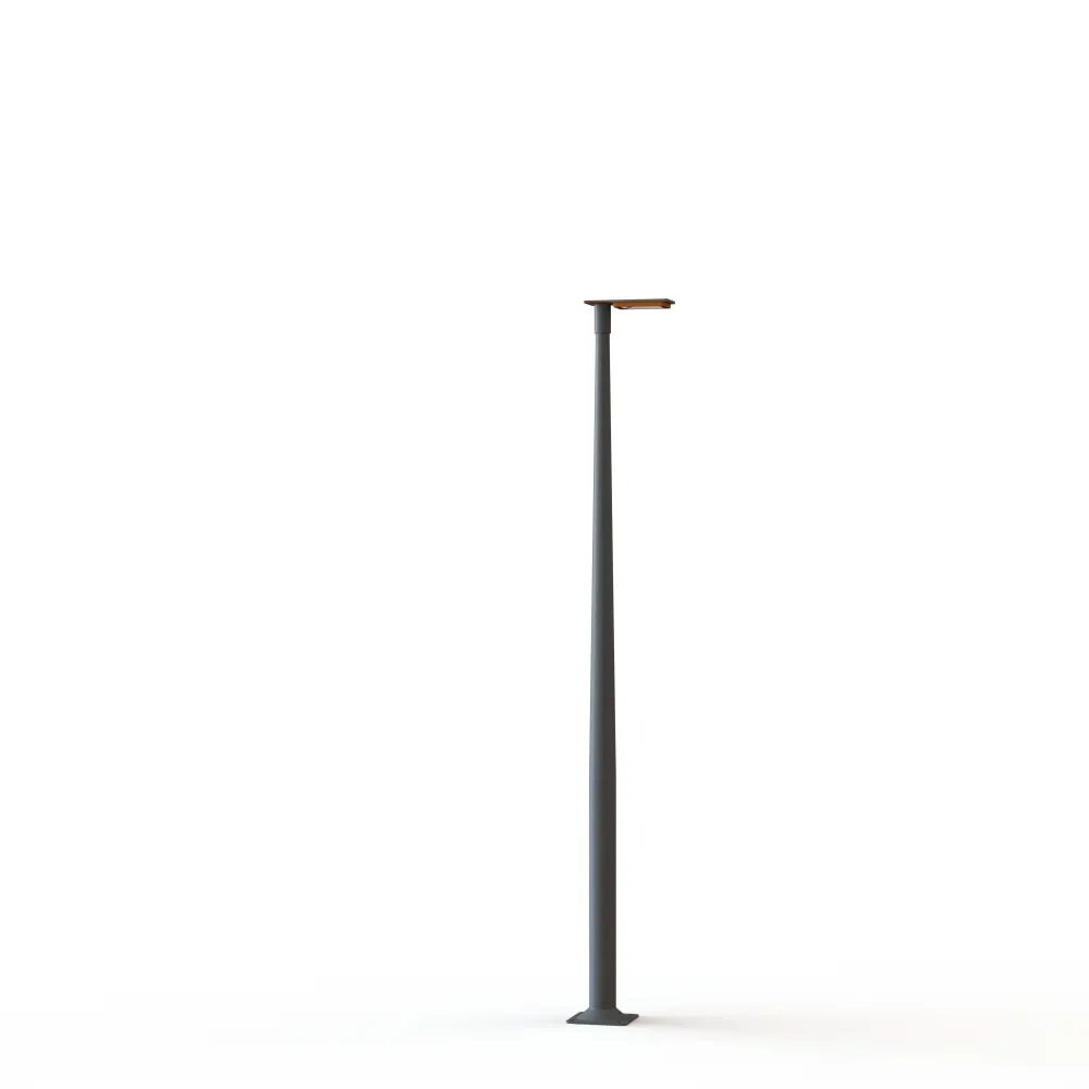 Lampadaire Hector N°2 LED Sym 35W 2700K 1-10V Orangé pur 014, Support Gris 107 182339014