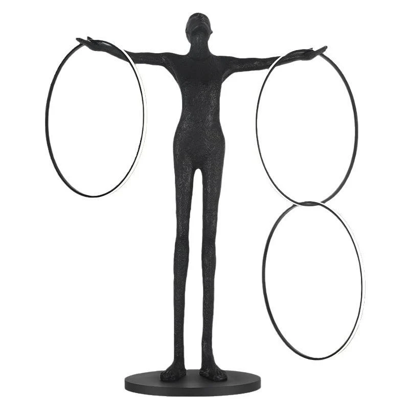 Lampadaire de luxe en forme de statue humanoïde, lampe sur pied moderne et créative pour salon, salle d'exposition, éclair...