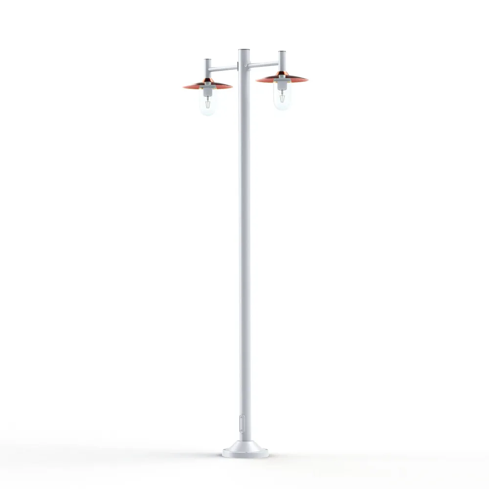 Lampadaire Montana N°4 clair Dôme cuivre brut- Blanc 001 139023001
