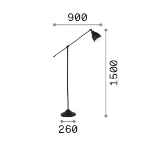 Lampadaire NEWTON noire - Élégance et modernité dans votre intérieur