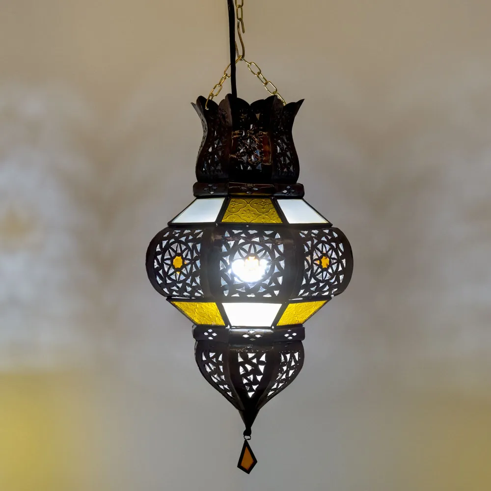 Lampe Arabe en Cristal Bicolore A8C 45x25