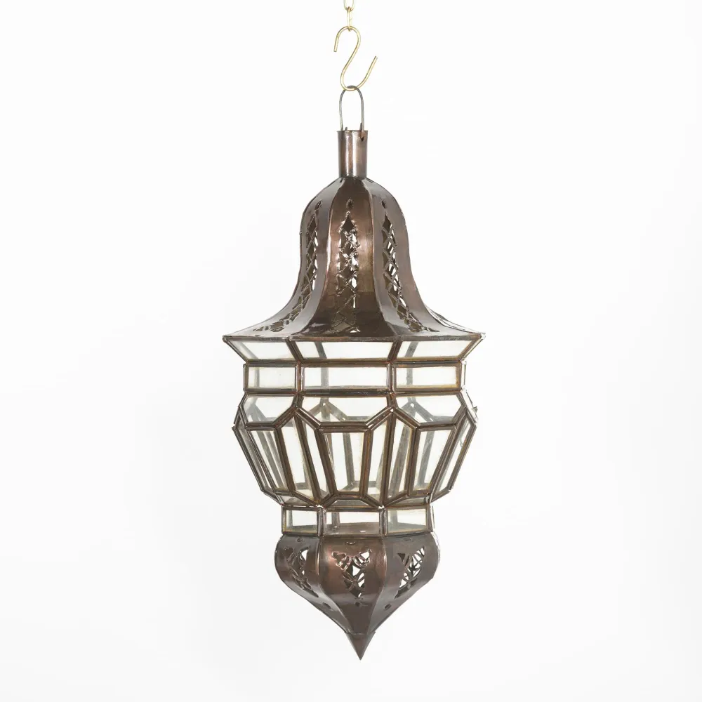 Lampe arabe en cristal et forgé F8 42x21