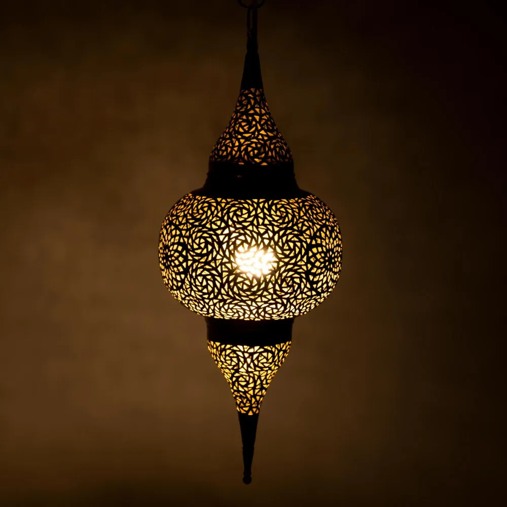 Lampe arabe en laiton doré 70cm