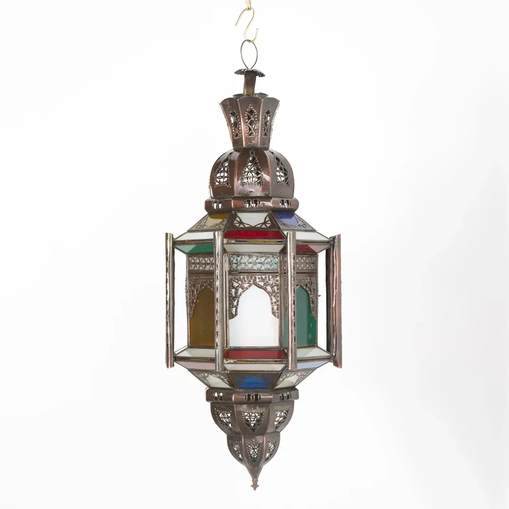 Lampe Arabe Octogonale en Cristal Al-Andalus 70x28