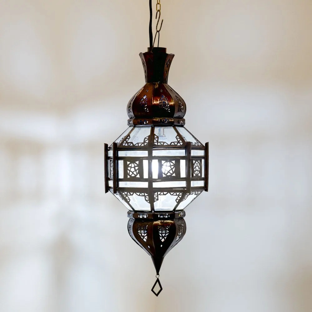 Lampe Arabe Octogonale en Verre A9 55x25