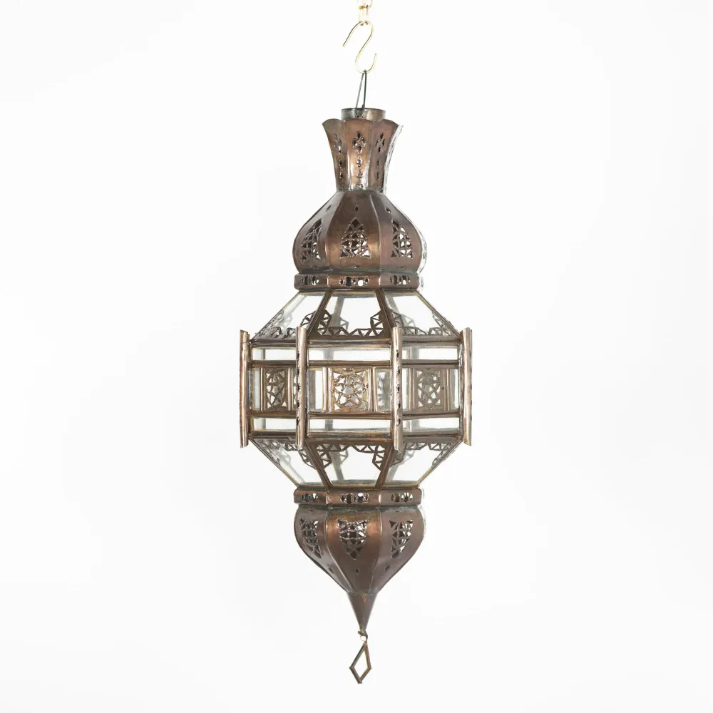 Lampe Arabe Octogonale en Verre A9 55x25
