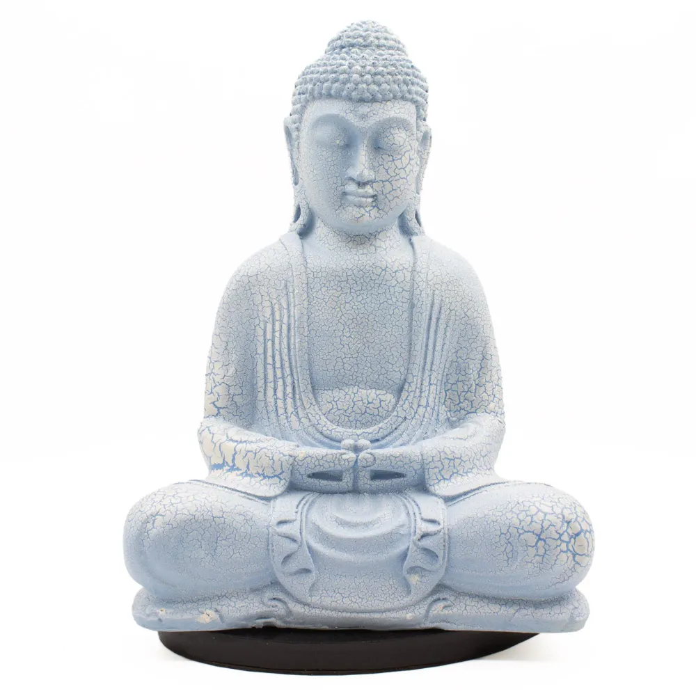 Lampe de Bouddha pour la méditation bleu ciel - support ovale