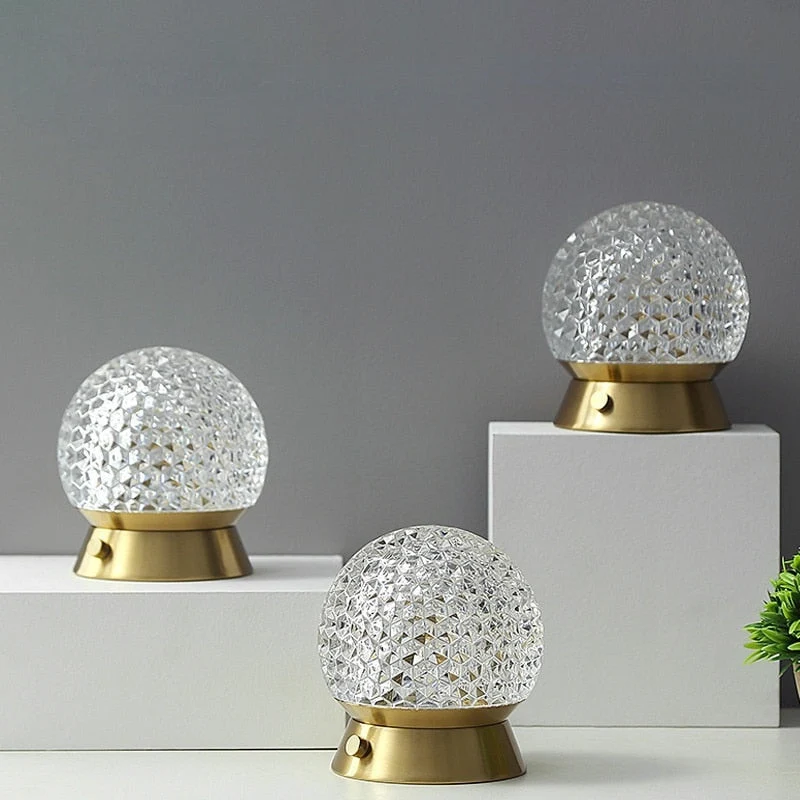 Lampe de bureau LED ronde rechargeable