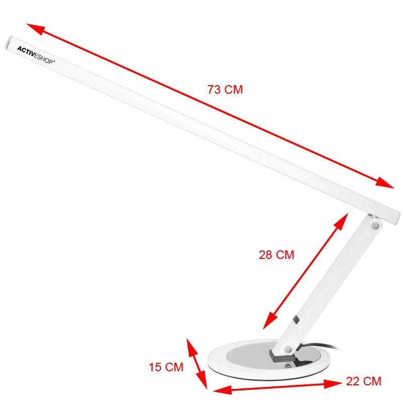 Lampe de bureau mince à LED blanche