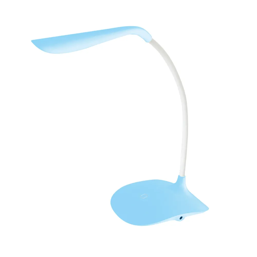 Lampe de bureau Platinet, bras flexible, 3,5W, bleu, PDL01BL