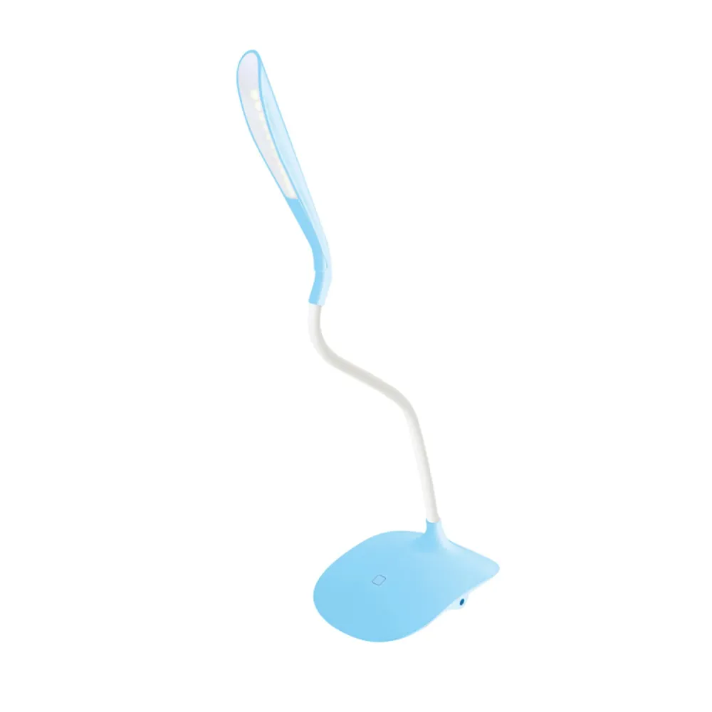 Lampe de bureau Platinet, bras flexible, 3,5W, bleu, PDL01BL