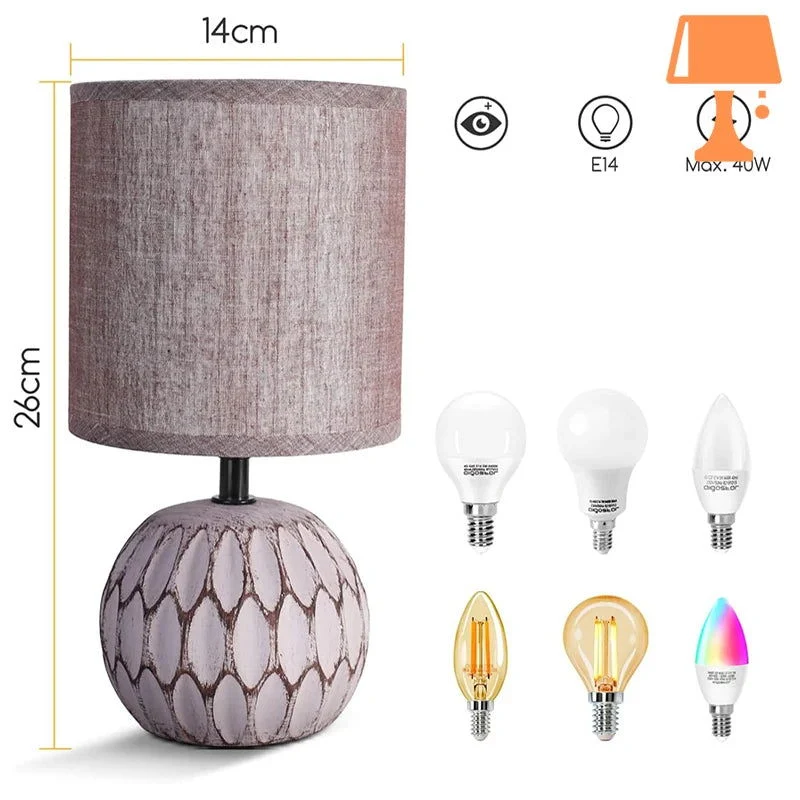 Lampe de Chevet Beige Taupe