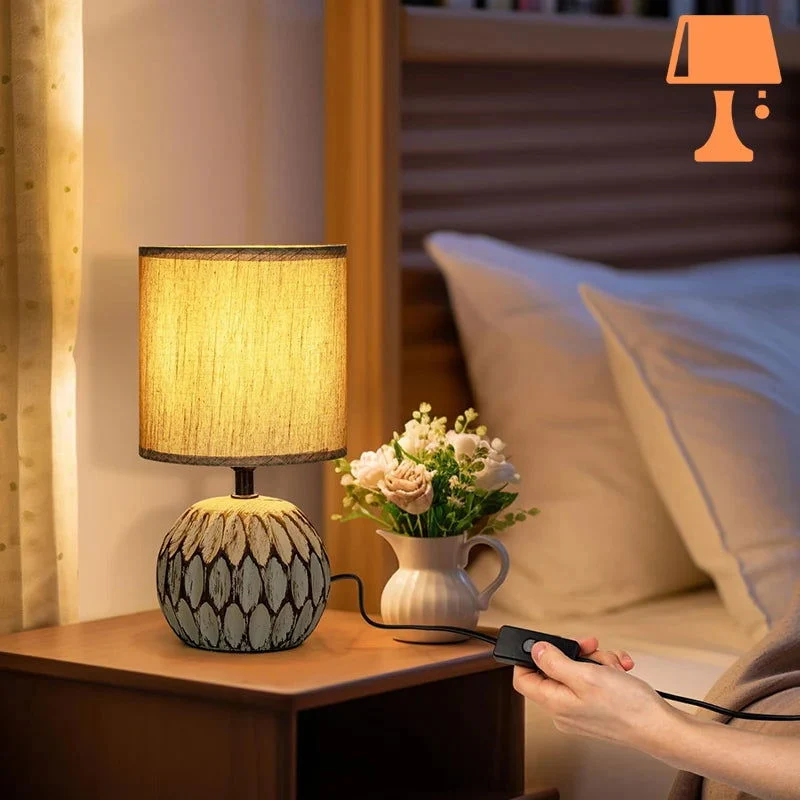 Lampe de Chevet Beige Taupe
