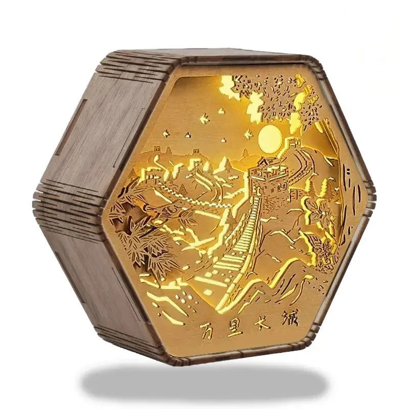 Lampe de Chevet Bois Sculpté