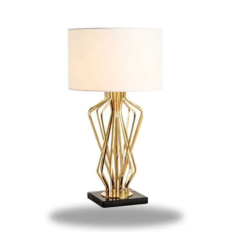 Lampe de Chevet Design Dorée