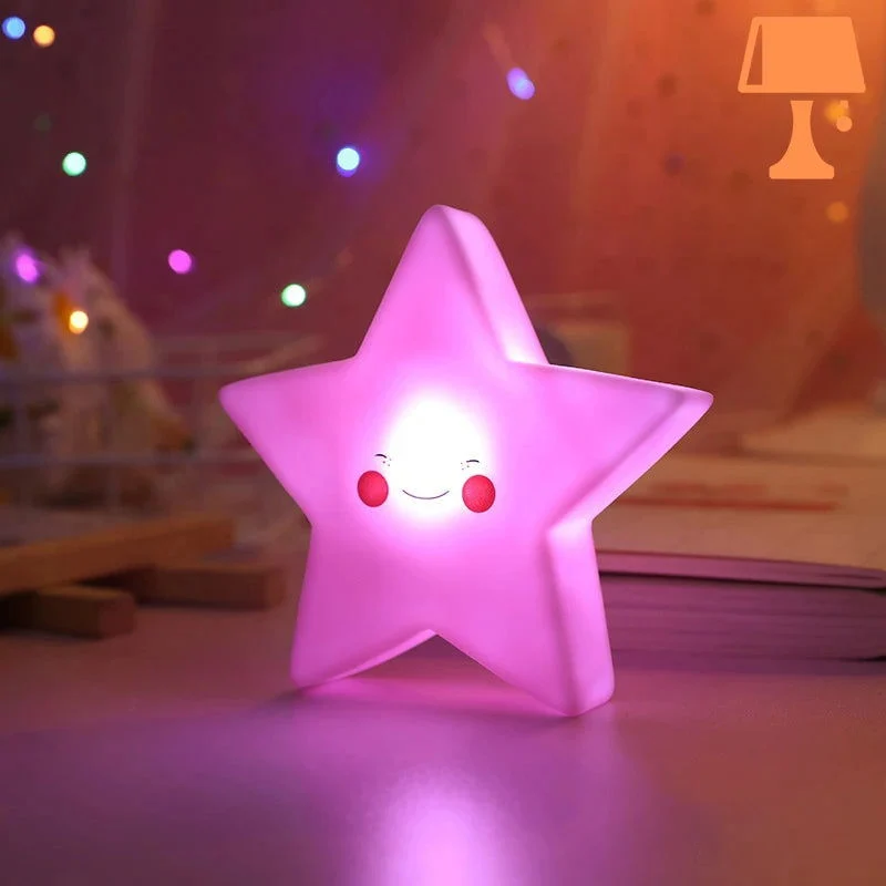 Lampe de Chevet Enfant Étoile Rose