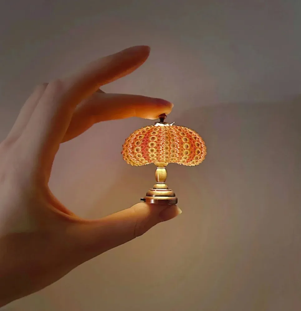 Lampe de chevet en forme d'oursin de mer à DEL pour enfants – Lampe de nuit décorative avec lumière douce et chaude, idéal...
