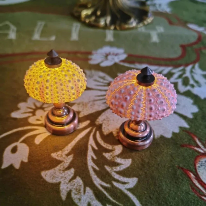 Lampe de chevet en forme d'oursin de mer à DEL pour enfants – Lampe de nuit décorative avec lumière douce et chaude, idéal...