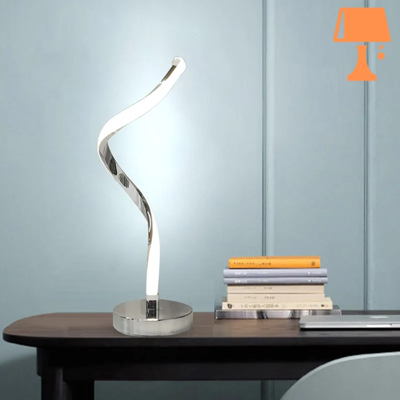Lampe de Chevet Sans Fil En Forme de Spirale